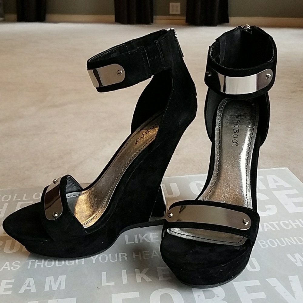 BAMBOO Ankle Strap Platforms